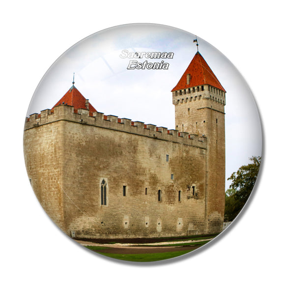 Estonia Kuressaare Castle Saaremaa 3D Fridge Magnet Crystal Glass