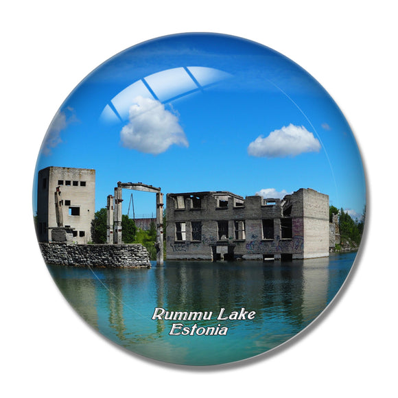 Estonia Rummu Lake 3D Fridge Magnet Crystal Glass