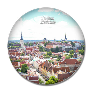 Estonia Tallinn Estonia Old Town 3D Fridge Magnet Crystal Glass