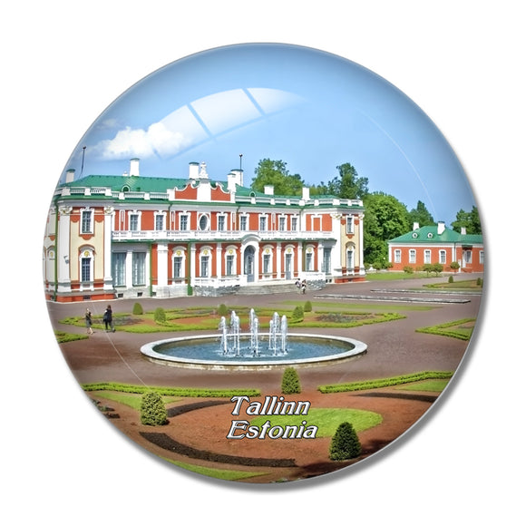 Estonia Tallinn Schloss Katharinental Castle 3D Fridge Magnet Crystal Glass