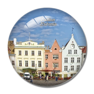 Estonia Tallinn Town Hall Square 3D Fridge Magnet Crystal Glass