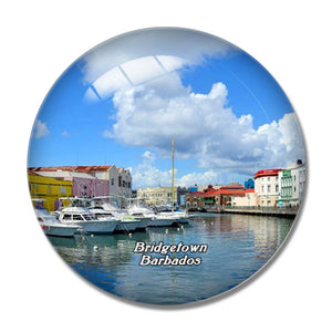 Bridgetown Barbados 3D Fridge Magnet Crystal Glass