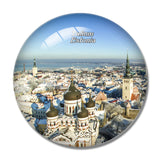 Estonia Winter Tallinn 3D Fridge Magnet Crystal Glass