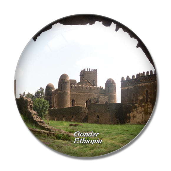 Ethiopia Gonder Castle 3D Fridge Magnet Crystal Glass