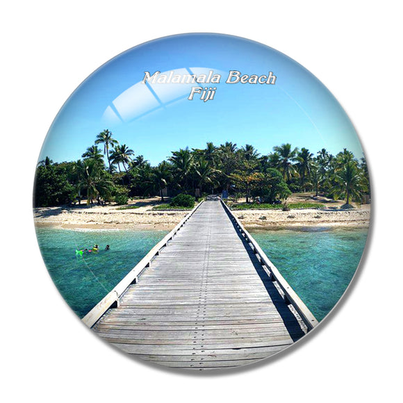 Fiji Malamala Beach 3D Fridge Magnet Crystal Glass