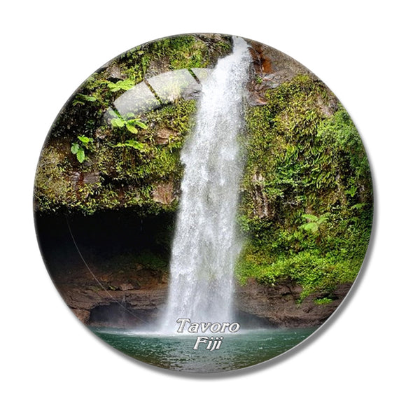 Fiji Tavoro Waterfalls 3D Fridge Magnet Crystal Glass