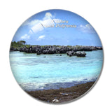 French Polynesia Avatoru 3D Fridge Magnet Crystal Glass