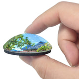 French Polynesia Bora Bora House 3D Fridge Magnet Crystal Glass