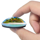 French Polynesia Tahiti Island 3D Fridge Magnet Crystal Glass