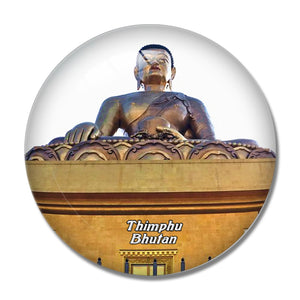 Buddha Dordenma Thimphu Bhutan 3D Fridge Magnet Crystal Glass