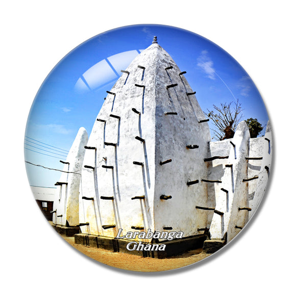 Ghana Larabanga 3D Fridge Magnet Crystal Glass