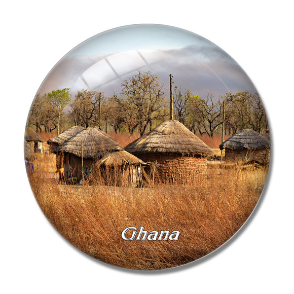 Ghana 3D Fridge Magnet Crystal Glass