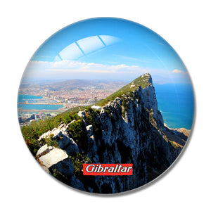 Gibraltar Cliff Rock 3D Fridge Magnet Crystal Glass