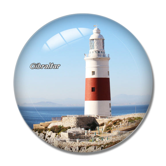 Gibraltar Lighthouse 3D Fridge Magnet Crystal Glass