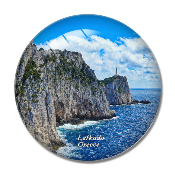 Greece Lefkada Island 3D Fridge Magnet Crystal Glass