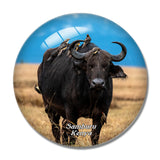 Kenya Buffalo Samburu 3D Fridge Magnet Crystal Glass