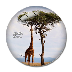 Kenya Giraffe 3D Fridge Magnet Crystal Glass