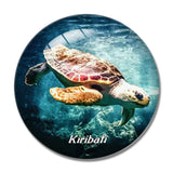 Kiribati Turtle 3D Fridge Magnet Crystal Glass