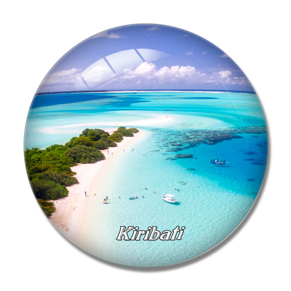 Kiribati 3D Fridge Magnet Crystal Glass