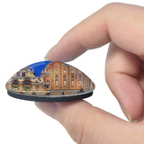 Latvia Night Town Hall 3D Fridge Magnet Crystal Glass