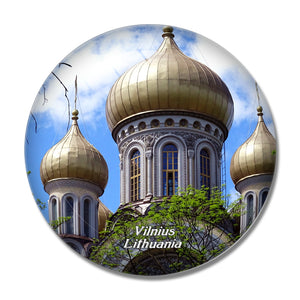 Lithuania Vilnius 3D Fridge Magnet Crystal Glass