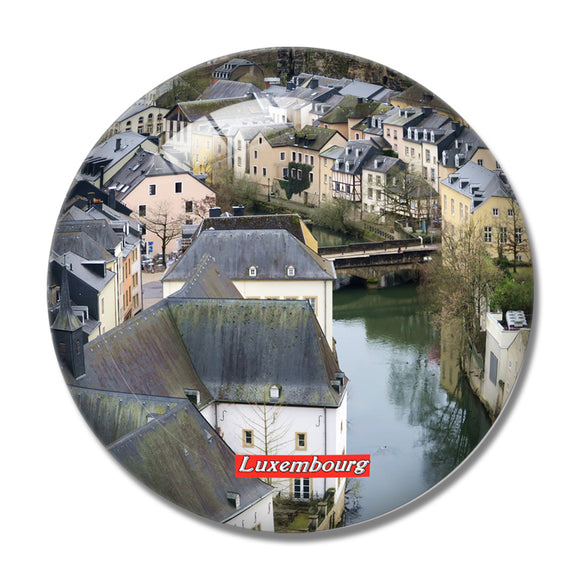 Luxembourg Old Town 3D Fridge Magnet Crystal Glass