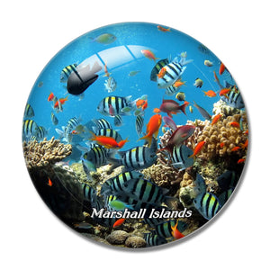 Marshall Islands 3D Fridge Magnet Crystal Glass