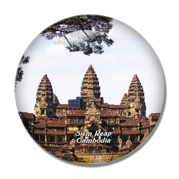 Cambodia Angkor Wat Siem Reap 3D Fridge Magnet Crystal Glass