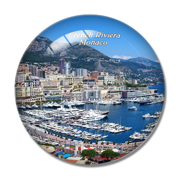 Monaco French Riviera 3D Fridge Magnet Crystal Glass