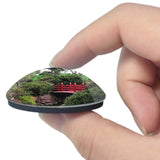 Monaco Japanese Gardens Monte-Carlo 3D Fridge Magnet Crystal Glass