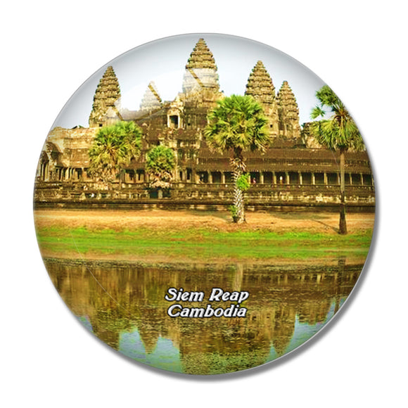 Cambodia Angkor Wat Siem Reap 3D Fridge Magnet Crystal Glass