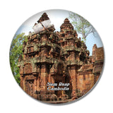 Cambodia Banteay Srei Angkor Wat Siem Reap 3D Fridge Magnet Crystal Glass