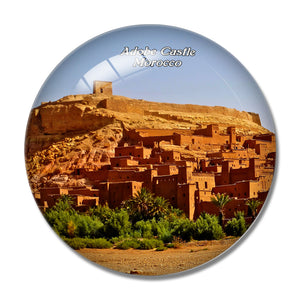 Morocco Fortress Castle 3D Fridge Magnet Crystal Glass