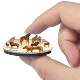 Namibia Wildlife 3D Fridge Magnet Crystal Glass