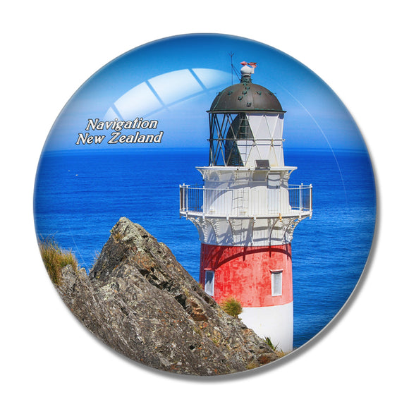 New Zealand Lighthouse Navigation 3D Fridge Magnet Crystal Glass