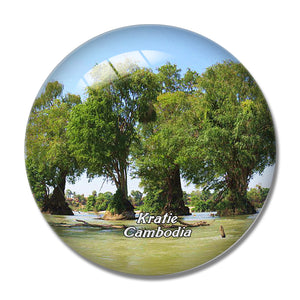 Cambodia Kratie 3D Fridge Magnet Crystal Glass