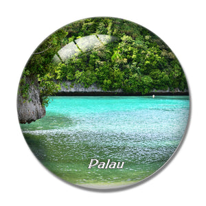 Palau Beach Lake 3D Fridge Magnet Crystal Glass