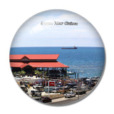 Papua New Guinea Fish Market 3D Fridge Magnet Crystal Glass