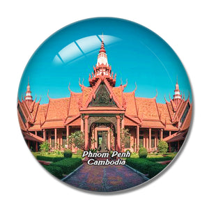 Cambodia National Museum Phnom Penh 3D Fridge Magnet Crystal Glass