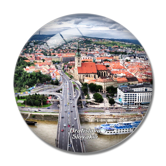 Slovakia Bratislava 3D Fridge Magnet Crystal Glass