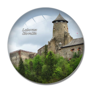 Slovakia Lubovna Castle 3D Fridge Magnet Crystal Glass