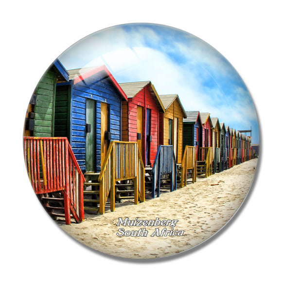 South Africa Muizenberg 3D Fridge Magnet Crystal Glass