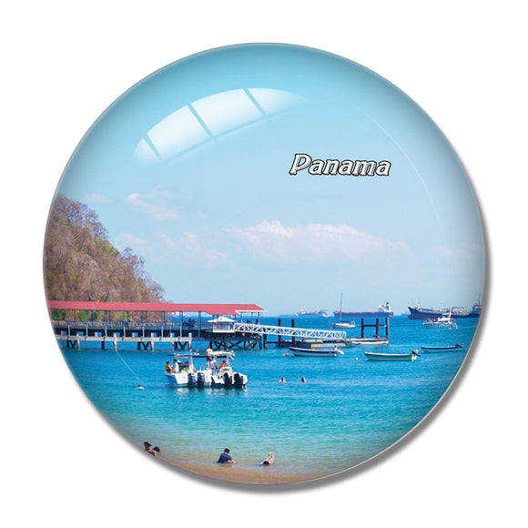 Beach Panama 3D Fridge Magnet Crystal Glass