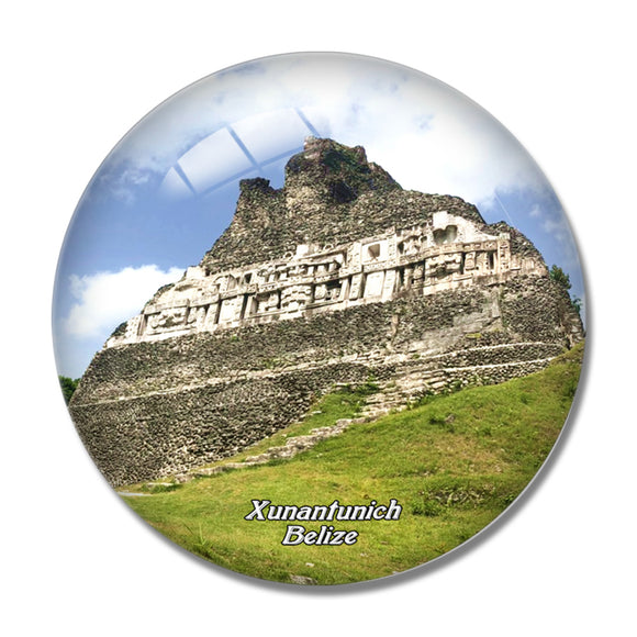 Belize Xunantunich 3D Fridge Magnet Crystal Glass