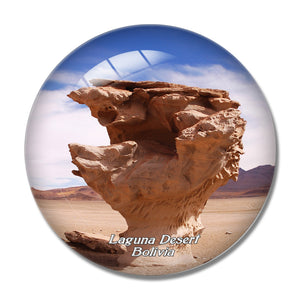 Bolivia Laguna Desert 3D Fridge Magnet Crystal Glass