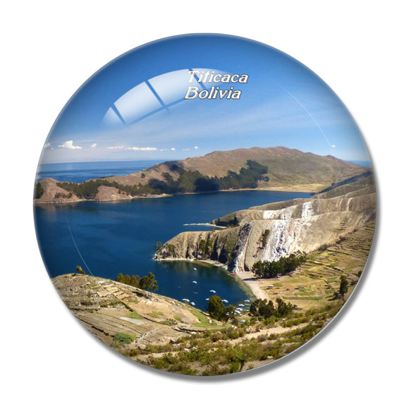 Bolivia Titicaca 3D Fridge Magnet Crystal Glass