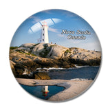 Canada Nova Scotia Canada Peggy's Point Cove 3D Fridge Magnet Crystal Glass