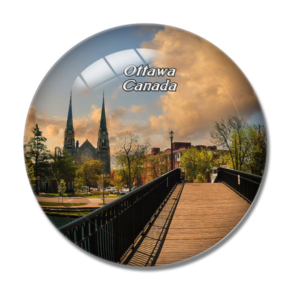 Canada Ottawa Parliament 3D Fridge Magnet Crystal Glass