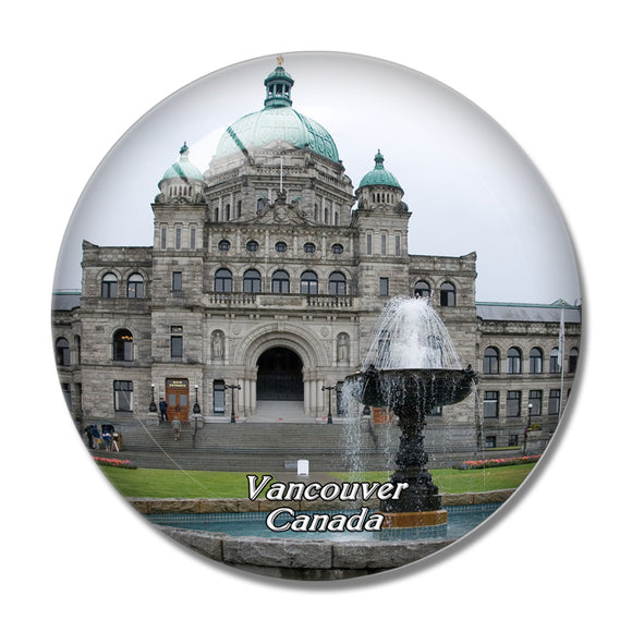 Canada Vancouver Parliament Building 3D Fridge Magnet Crystal Glass