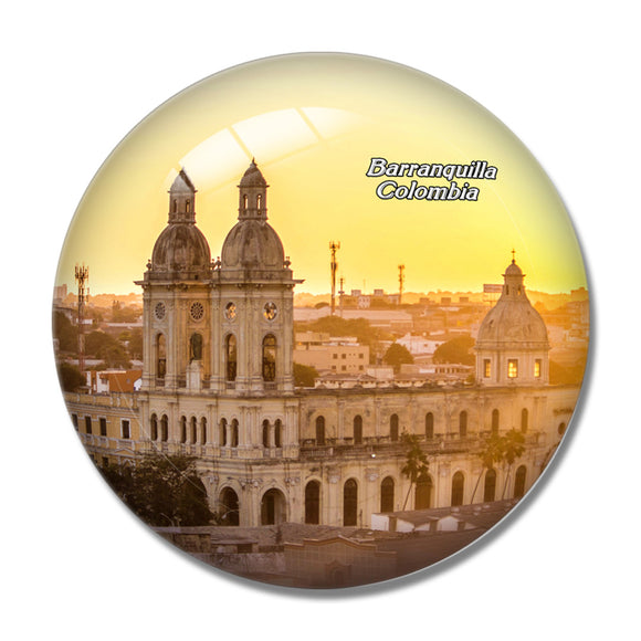 Colombia Barranquilla 3D Fridge Magnet Crystal Glass